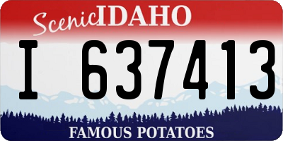 ID license plate I637413