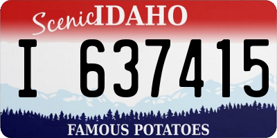 ID license plate I637415