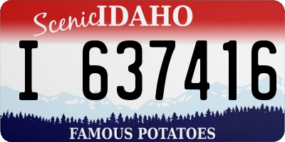 ID license plate I637416