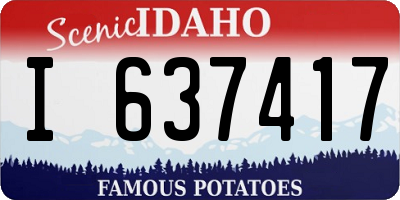 ID license plate I637417