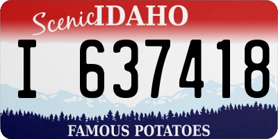 ID license plate I637418