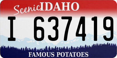 ID license plate I637419