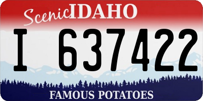ID license plate I637422