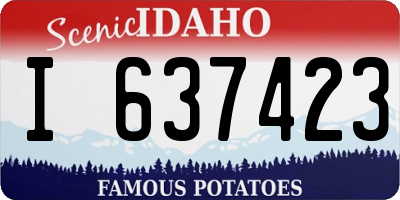 ID license plate I637423
