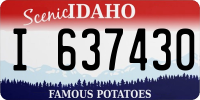 ID license plate I637430