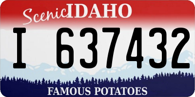 ID license plate I637432