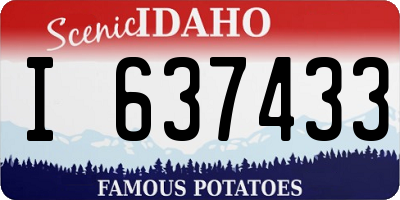 ID license plate I637433