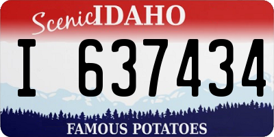 ID license plate I637434
