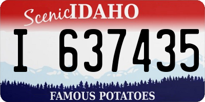 ID license plate I637435