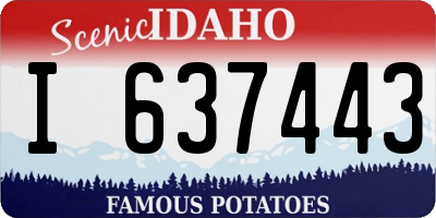 ID license plate I637443