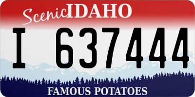 ID license plate I637444