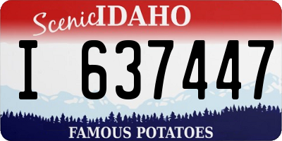 ID license plate I637447