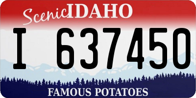 ID license plate I637450