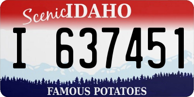 ID license plate I637451
