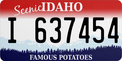 ID license plate I637454