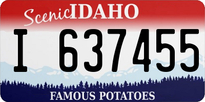 ID license plate I637455