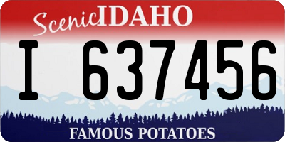 ID license plate I637456