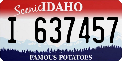 ID license plate I637457