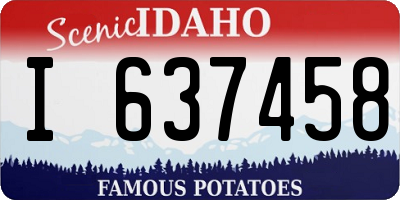 ID license plate I637458