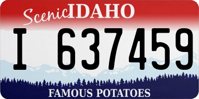 ID license plate I637459