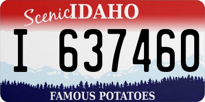 ID license plate I637460