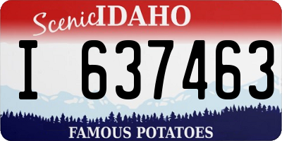 ID license plate I637463