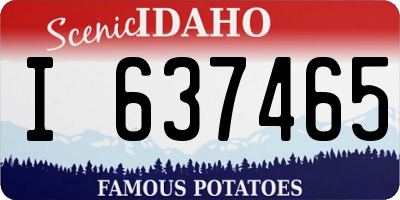 ID license plate I637465