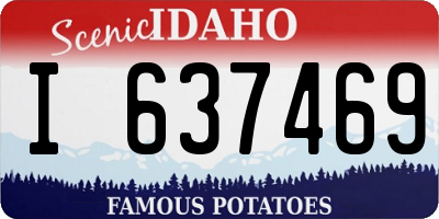 ID license plate I637469