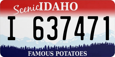ID license plate I637471