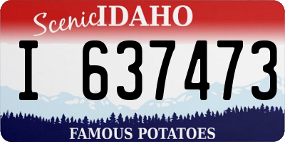 ID license plate I637473