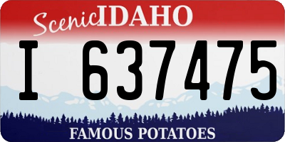 ID license plate I637475