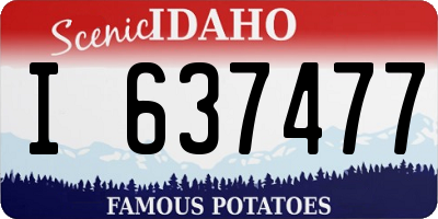 ID license plate I637477