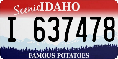 ID license plate I637478