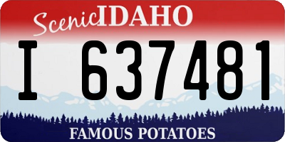 ID license plate I637481