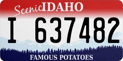 ID license plate I637482