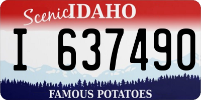 ID license plate I637490