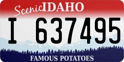 ID license plate I637495
