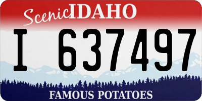 ID license plate I637497
