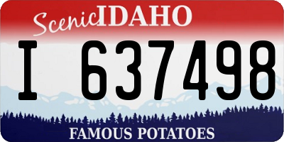 ID license plate I637498