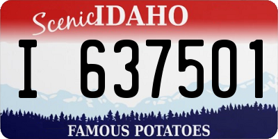 ID license plate I637501