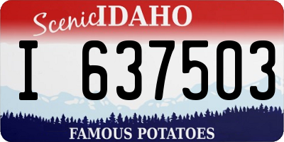 ID license plate I637503