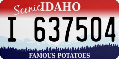 ID license plate I637504