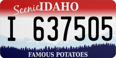 ID license plate I637505