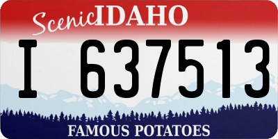 ID license plate I637513