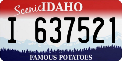 ID license plate I637521