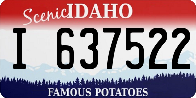 ID license plate I637522