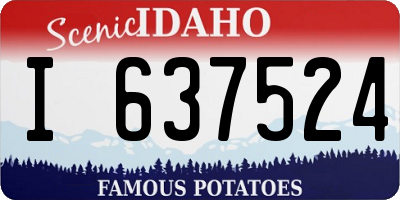 ID license plate I637524