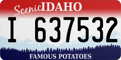 ID license plate I637532