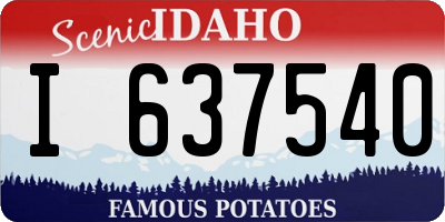 ID license plate I637540