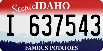 ID license plate I637543